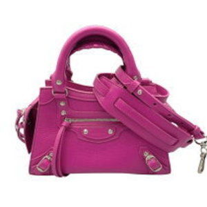Balenciaga Neo City Purple Leather Shoulder Bag